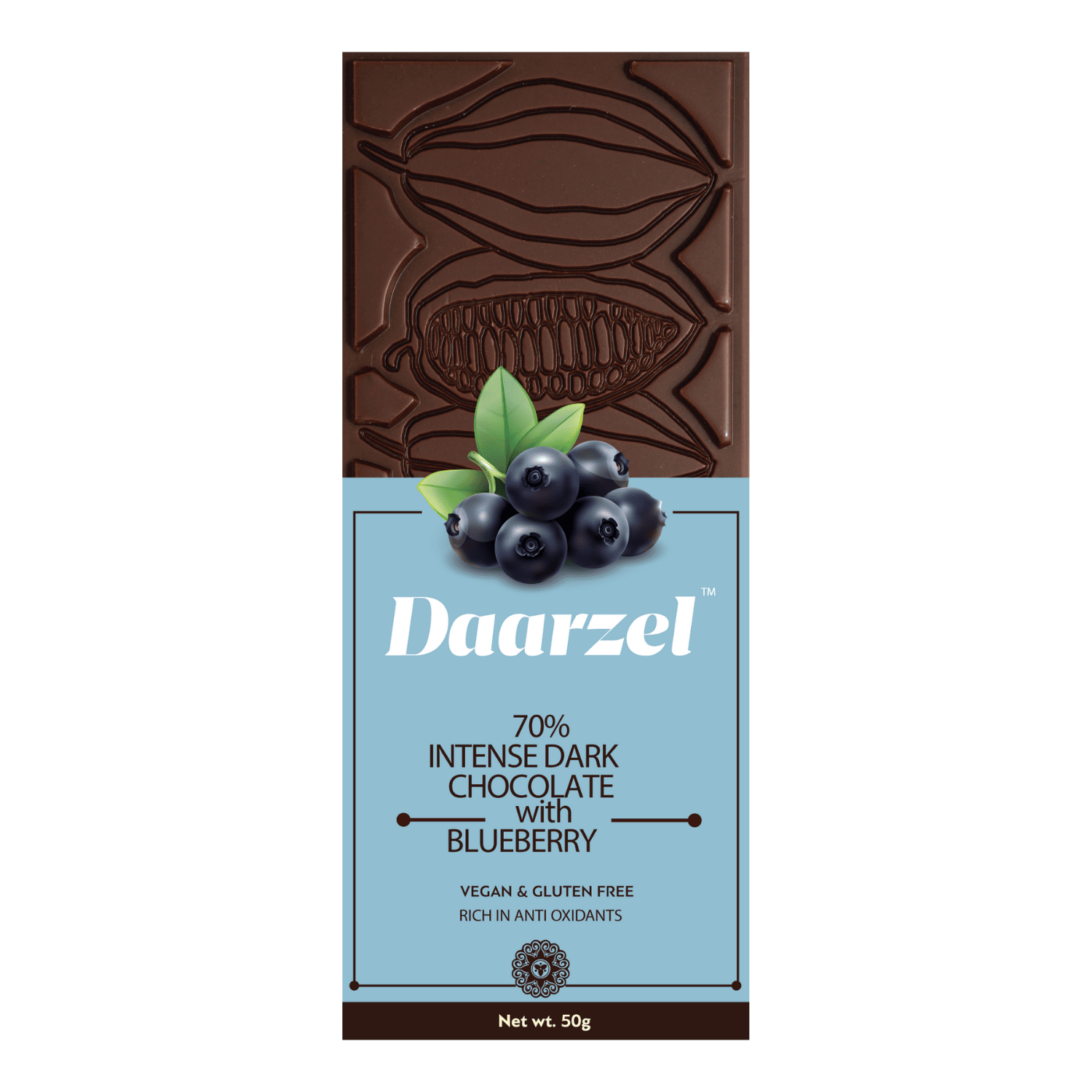 Daarzel  70 Intense Dark Chocolate with Blueberry  