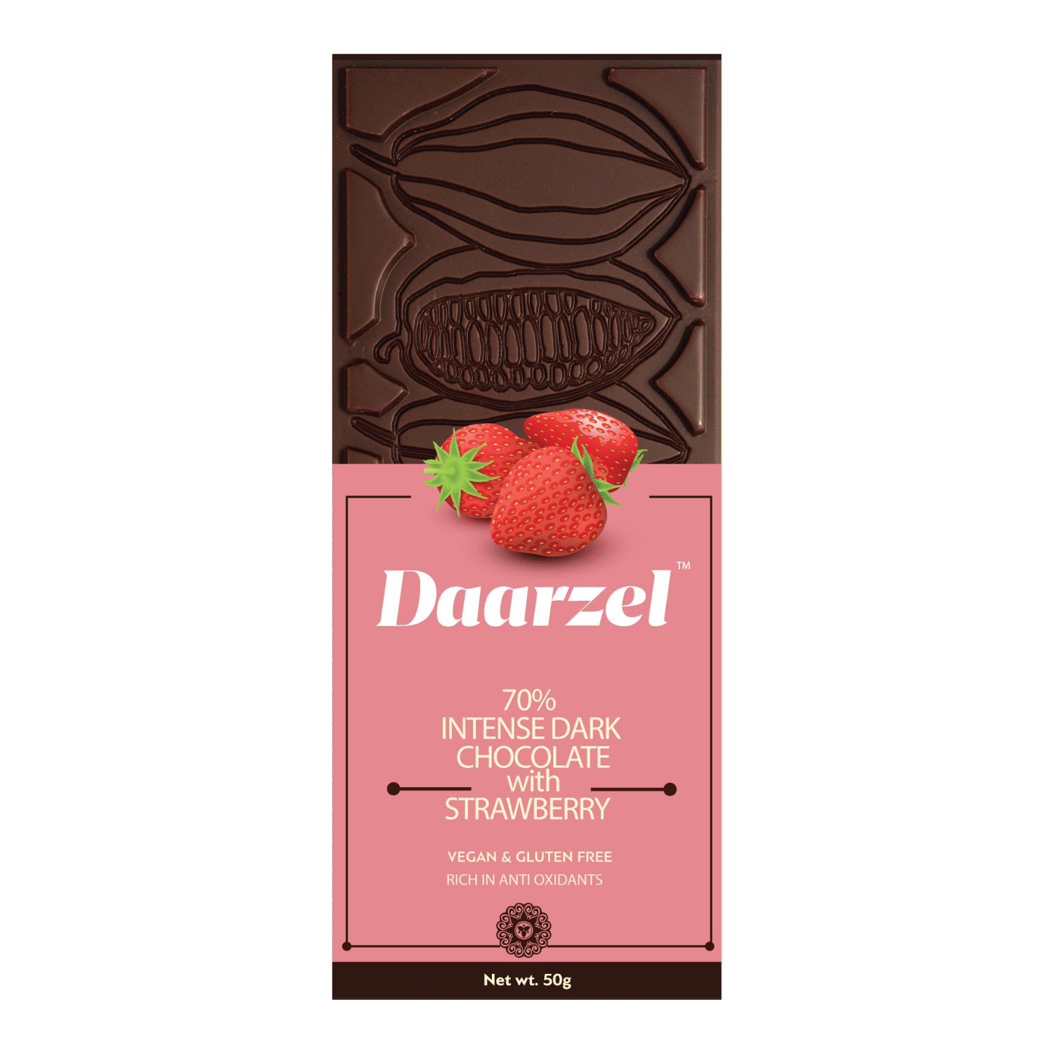 Daarzel  70 Intense Dark Chocolate with Strawberry 