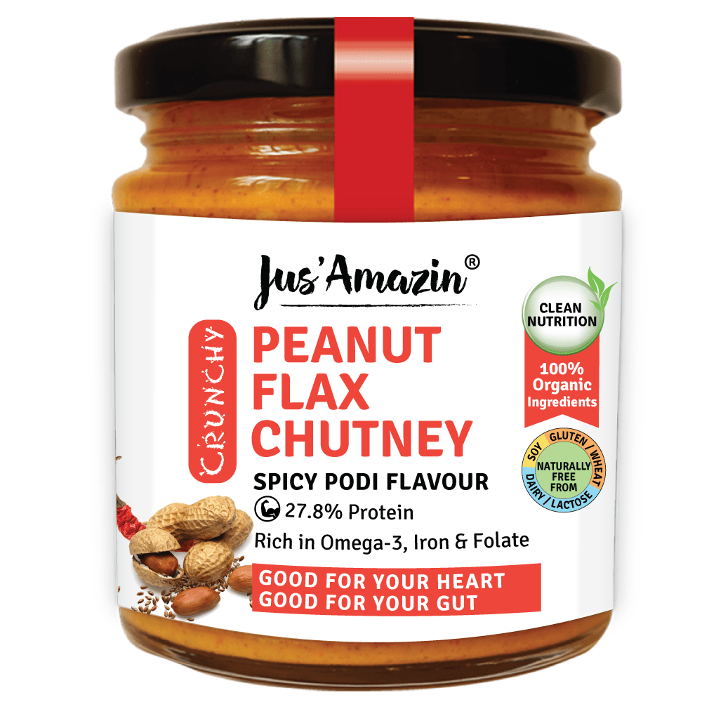 Crunchy Organic Peanut Flax Chutney  Spicy Podi 200g